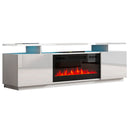 FIREPLACE TV101 TV STAND WHITE GLOSSY